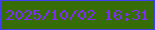 文字の大きさ：2、枠の色：423ef2、背景の色：376d07、文字の色：7d2dfa 無料ブログパーツのブログ時計