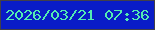 文字の大きさ：4、枠の色：424048、背景の色：091cc7、文字の色：53ebb2 無料ブログパーツのブログ時計