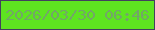 文字の大きさ：3、枠の色：42415e、背景の色：5ee420、文字の色：72a767 無料ブログパーツのブログ時計