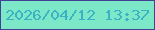 文字の大きさ：3、枠の色：424195、背景の色：7ce8c8、文字の色：3ab1c5 無料ブログパーツのブログ時計