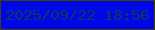 文字の大きさ：2、枠の色：424201、背景の色：0007e6、文字の色：0c3866 無料ブログパーツのブログ時計