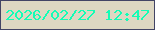 文字の大きさ：3、枠の色：424465、背景の色：ddd7c2、文字の色：13fdb6 無料ブログパーツのブログ時計