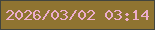 文字の大きさ：3、枠の色：42453e、背景の色：8f7431、文字の色：ecadcd 無料ブログパーツのブログ時計