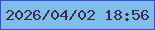文字の大きさ：5、枠の色：4245e5、背景の色：7fbeeb、文字の色：3e2a4d 無料ブログパーツのブログ時計