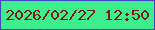 文字の大きさ：4、枠の色：4246bf、背景の色：3eed8e、文字の色：7d1c14 無料ブログパーツのブログ時計
