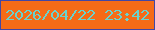 文字の大きさ：1、枠の色：4247a5、背景の色：f56b17、文字の色：69d2cd 無料ブログパーツのブログ時計