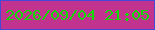 文字の大きさ：1、枠の色：4249d8、背景の色：c2338f、文字の色：12d902 無料ブログパーツのブログ時計