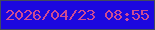 文字の大きさ：2、枠の色：424a5e、背景の色：1c07df、文字の色：ce4b93 無料ブログパーツのブログ時計