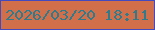 文字の大きさ：4、枠の色：424abd、背景の色：d16f4a、文字の色：2e7b8d 無料ブログパーツのブログ時計