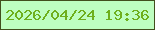 文字の大きさ：3、枠の色：424e1d、背景の色：befec0、文字の色：6eaf1c 無料ブログパーツのブログ時計