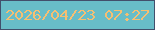 文字の大きさ：5、枠の色：424f6b、背景の色：68bdc8、文字の色：f6bf72 無料ブログパーツのブログ時計