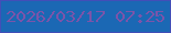 文字の大きさ：4、枠の色：424fb8、背景の色：1b68b4、文字の色：7b54aa 無料ブログパーツのブログ時計
