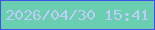 文字の大きさ：4、枠の色：4251e4、背景の色：6aceb0、文字の色：c0ccf8 無料ブログパーツのブログ時計