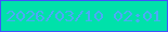 文字の大きさ：1、枠の色：4251fc、背景の色：00e1aa、文字の色：4ca9f7 無料ブログパーツのブログ時計