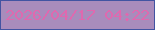 文字の大きさ：2、枠の色：4254a2、背景の色：a98cbc、文字の色：df69af 無料ブログパーツのブログ時計