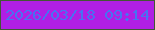 文字の大きさ：4、枠の色：425734、背景の色：b01fe4、文字の色：4772f2 無料ブログパーツのブログ時計