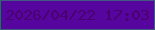 文字の大きさ：1、枠の色：425983、背景の色：56059e、文字の色：4b006f 無料ブログパーツのブログ時計