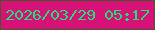 文字の大きさ：5、枠の色：425a29、背景の色：d61177、文字の色：23de78 無料ブログパーツのブログ時計