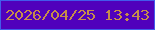 文字の大きさ：2、枠の色：425beb、背景の色：5001bc、文字の色：c68d4a 無料ブログパーツのブログ時計