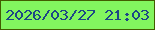 文字の大きさ：5、枠の色：425c00、背景の色：82f55f、文字の色：1d4785 無料ブログパーツのブログ時計