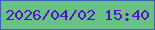 文字の大きさ：1、枠の色：425db4、背景の色：68c288、文字の色：5712c6 無料ブログパーツのブログ時計