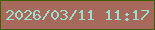文字の大きさ：3、枠の色：425e09、背景の色：a6695c、文字の色：9eddc8 無料ブログパーツのブログ時計