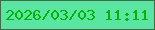文字の大きさ：3、枠の色：426a49、背景の色：5be5a3、文字の色：07b207 無料ブログパーツのブログ時計
