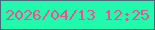 文字の大きさ：4、枠の色：426c79、背景の色：21f9ad、文字の色：eb5293 無料ブログパーツのブログ時計