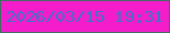 文字の大きさ：2、枠の色：426d65、背景の色：f51dcb、文字の色：4271c6 無料ブログパーツのブログ時計
