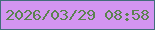 文字の大きさ：2、枠の色：426d7b、背景の色：d395f1、文字の色：5b824f 無料ブログパーツのブログ時計