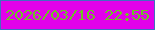 文字の大きさ：3、枠の色：426dc1、背景の色：e201ea、文字の色：6ec025 無料ブログパーツのブログ時計