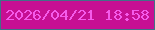 文字の大きさ：4、枠の色：427087、背景の色：c70f93、文字の色：f45beb 無料ブログパーツのブログ時計