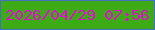 文字の大きさ：1、枠の色：4270c7、背景の色：3dab15、文字の色：e708d4 無料ブログパーツのブログ時計