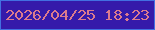 文字の大きさ：3、枠の色：4270e1、背景の色：351aaa、文字の色：db7b8d 無料ブログパーツのブログ時計