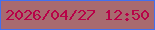 文字の大きさ：2、枠の色：4270ee、背景の色：a86a6f、文字の色：b80148 無料ブログパーツのブログ時計