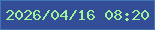 文字の大きさ：1、枠の色：4275b6、背景の色：344d97、文字の色：9cf39c 無料ブログパーツのブログ時計