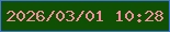 文字の大きさ：4、枠の色：4276da、背景の色：0f5005、文字の色：f38f9a 無料ブログパーツのブログ時計