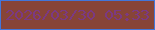 文字の大きさ：4、枠の色：4276da、背景の色：874438、文字の色：7b3983 無料ブログパーツのブログ時計
