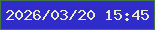 文字の大きさ：1、枠の色：42773e、背景の色：2f2cca、文字の色：ebeacc 無料ブログパーツのブログ時計