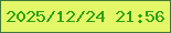 文字の大きさ：5、枠の色：42783a、背景の色：e3f769、文字の色：2ba10e 無料ブログパーツのブログ時計