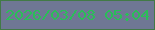 文字の大きさ：3、枠の色：427a46、背景の色：6f7794、文字の色：2abe58 無料ブログパーツのブログ時計