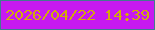 文字の大きさ：3、枠の色：427a90、背景の色：c719f0、文字の色：d3ab08 無料ブログパーツのブログ時計