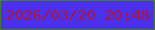文字の大きさ：3、枠の色：427c29、背景の色：4b31ee、文字の色：ae153e 無料ブログパーツのブログ時計