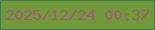 文字の大きさ：2、枠の色：427d40、背景の色：70993b、文字の色：a26070 無料ブログパーツのブログ時計