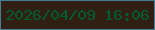 文字の大きさ：4、枠の色：427f93、背景の色：301f12、文字の色：005d2e 無料ブログパーツのブログ時計