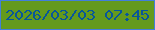 文字の大きさ：3、枠の色：427fdb、背景の色：649a1d、文字の色：07569a 無料ブログパーツのブログ時計