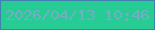 文字の大きさ：5、枠の色：4280af、背景の色：26cc93、文字の色：72afc4 無料ブログパーツのブログ時計