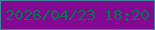 文字の大きさ：3、枠の色：42829d、背景の色：830992、文字の色：06754f 無料ブログパーツのブログ時計