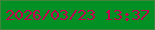 文字の大きさ：3、枠の色：42843d、背景の色：028f24、文字の色：c30151 無料ブログパーツのブログ時計