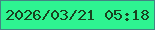 文字の大きさ：1、枠の色：428483、背景の色：2ef491、文字の色：19431f 無料ブログパーツのブログ時計